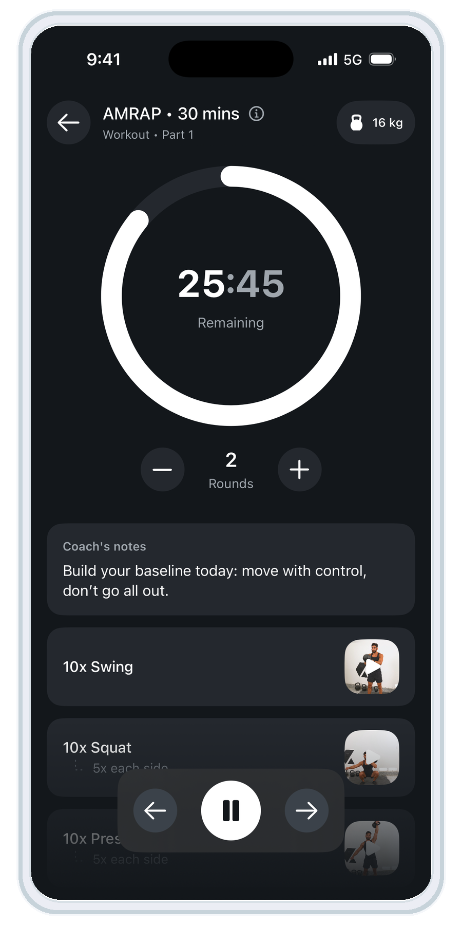 Guided instructions app screen