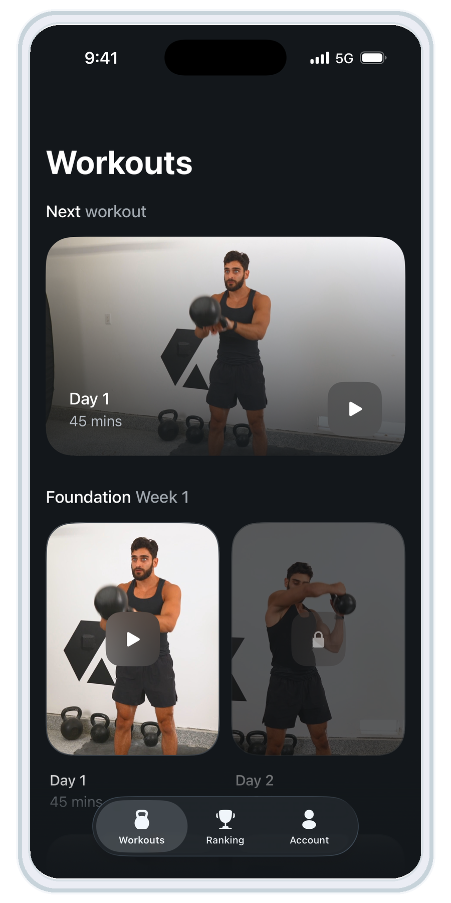 Kettlebell Body workouts screen